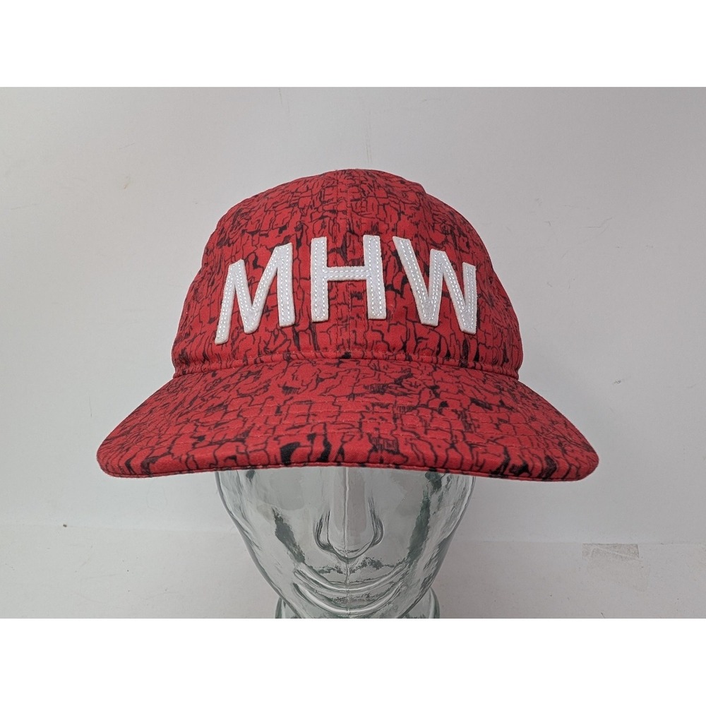 Mountain Hardwear Hat 5 Panel Strap Back Mens One Size Red Geometric Adjustable